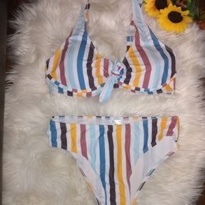 2 piece bathing suit swimming swimsuit swimwear size medium